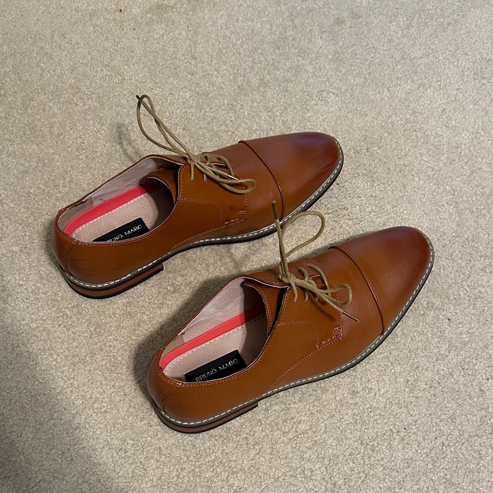 Bruno Marc Brown Dress Shoes Men’s Size 13 - Worn Only Once